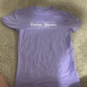 outer banks purple swim t shirt